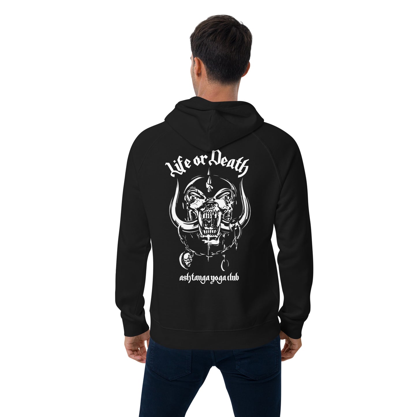 Ashtanga-head Unisex eco raglan hoodie