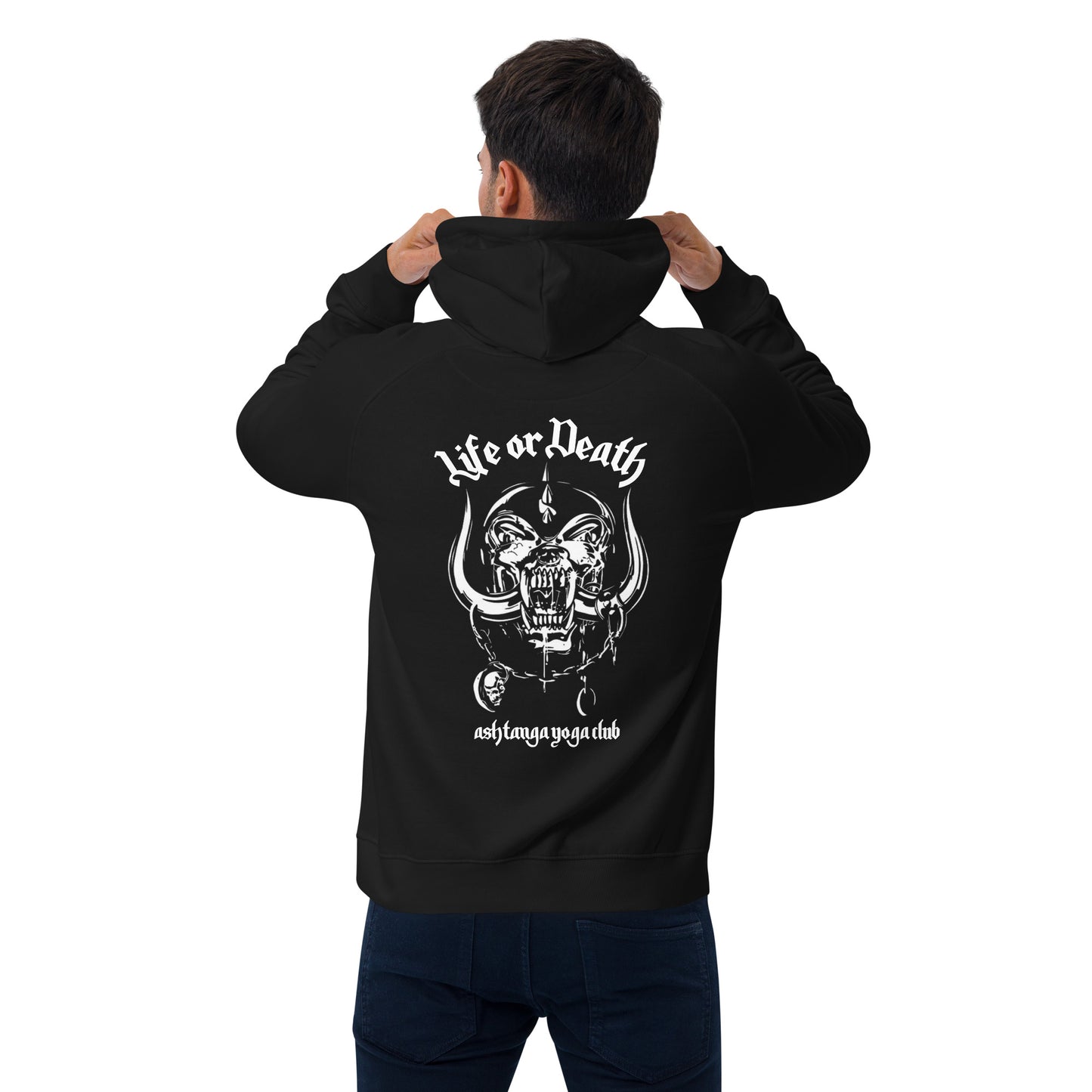 Ashtanga-head Unisex eco raglan hoodie
